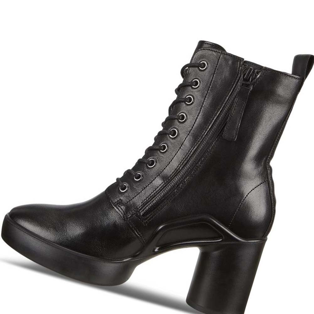 Women's Ecco Shape Sculpted Motion 55 Lace-up Boots Black | Canada 37WNB